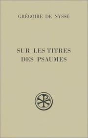 Cover of: Sur les titres des Psaumes