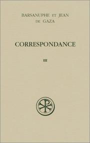 Cover of: Correspondance