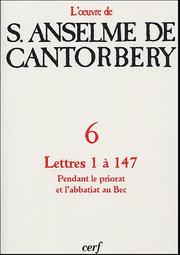 Cover of: L' œuvre d'Anselme de Cantorbéry by Anselm of Canterbury
