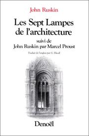 Cover of: Les sept lampes de l'architecture by John Ruskin