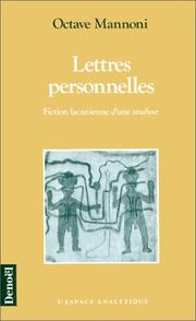 Cover of: Lettres personnelles by Octave Mannoni