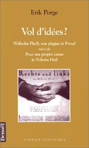 Cover of: Vol d'idées? by Erik Porge