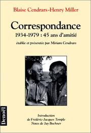 Cover of: Correspondance, 1934-1979: 45 ans d'amitié
