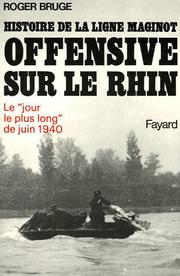 Cover of: Offensive sur le Rhin by Roger Bruge