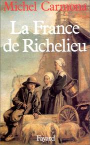Cover of: La France de Richelieu