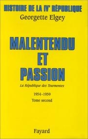 Cover of: Histoire de la IVe République, tome II  by Georgette Elgey
