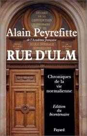 Cover of: Rue d'Ulm: chroniques de la vie normalienne