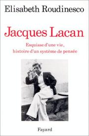 Cover of: Jacques Lacan by Élisabeth Roudinesco