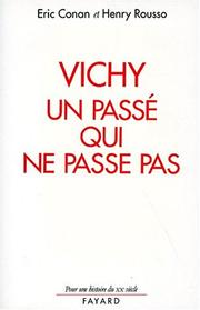 Vichy by Eric Conan, Henry Rousso, Rousso, Conan