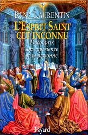 Cover of: L' esprit saint, cet inconnu by René Laurentin