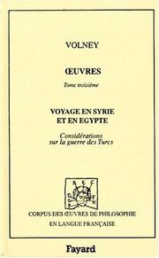 Travels through Syria and Egypt by Constantin-François Volney