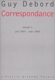 Cover of: Correspondance by Guy Debord