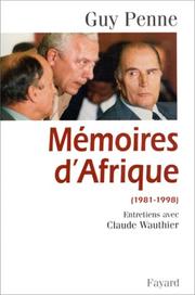 Cover of: Mémoires d'Afrique: 1981-1998