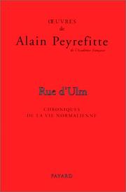 Cover of: Rue d'Ulm