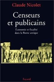 Censeurs et publicains by Claude Nicolet