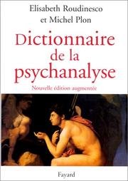 Cover of: Dictionnaire de la psychanalyse