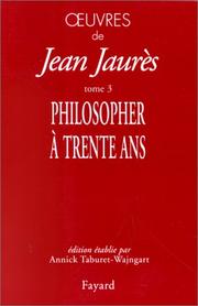 Cover of: Oeuvres, tome 3  by Jean Jaurès