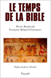Cover of: Le temps de la Bible