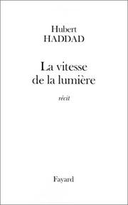 Cover of: La vitesse de la lumière