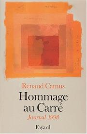 Cover of: Hommage au Carré by Renaud Camus