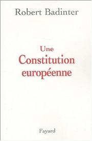 Cover of: Une constitution européenne