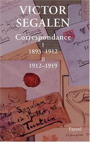 Cover of: Correspondance by Victor Segalen