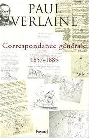 Cover of: Correspondance générale de Verlaine