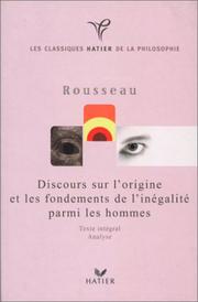 Cover of: Classique philosophique : Discours sur l'origine et les fondements de l'inégalité parmi les hommes