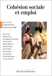 Cover of: Cohésion sociale et emploi