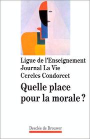 Front cover of Quelle place pour la morale? by Unknown