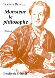 Cover of: Monsieur le philosophe: roman