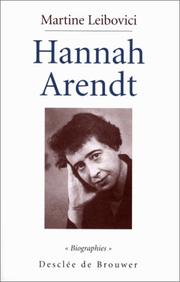 Cover of: Hannah Arendt: la passion de comprendre