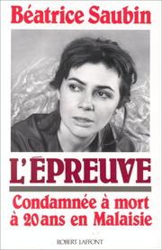 Cover of: L' épreuve by Béatrice Saubin
