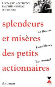 Splendeurs et misères des petits actionnaires by Léonard Anthony