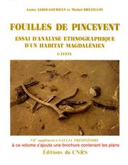 Cover of: Fouilles de Pincevent: essai d'analyse ethnographique d'un habitat magdalénien : la section 36