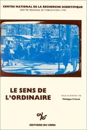 Cover of: Le sens de l'ordinaire by 