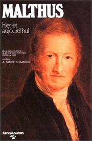 Cover of: Malthus hier et aujourd'hui