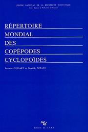 Cover of: Répertoire mondial des Copépodes cyclopoïdes by Bernard Dussart