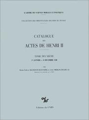 Cover of: Catalogue des actes de Henri II.