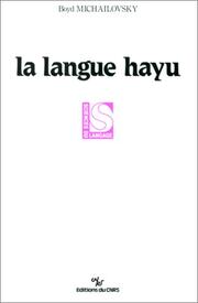 Cover of: La langue hayu