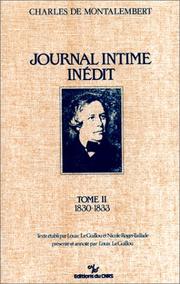 Cover of: Journal intime inédit by Charles de Montalembert