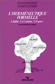 Cover of: L' herméneutique formelle: l'infini, le continu, l'espace