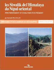 Cover of: Les Siwalik de l'Himalaya du Népal oriental by Bernard Delcaillau