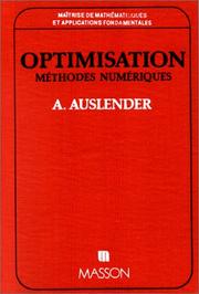 Cover of: Optimisation: méthodes numériques