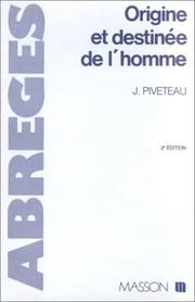 Cover of: Origine et destinée de l'homme