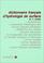 Cover of: Dictionnaire français d'hydrologie de surface, avec équivalents en anglais, espagnol, allemand