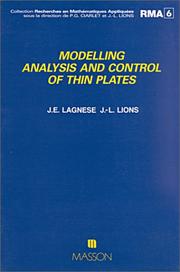 Cover of: Modelling analysis and control of thin plates
