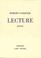 Cover of: Lecture