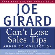 Cover of: Can't Lose Sales Tips Audio CD Collection