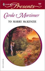 Cover of: To Marry McKenzie  (Bachelor Cousins)